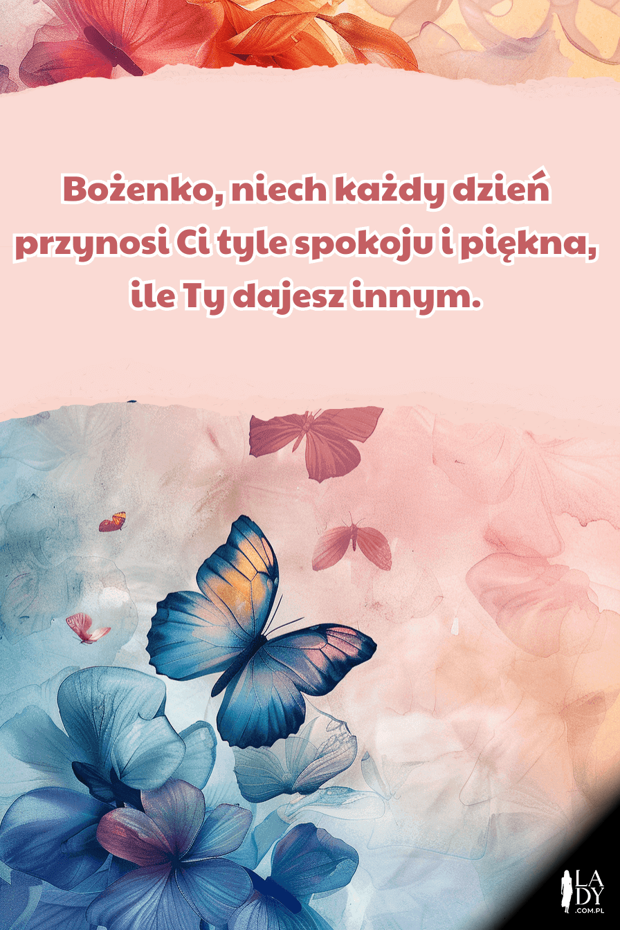 Delikatne akwarelowe motywy na kartce z życzeniami imieninowymi