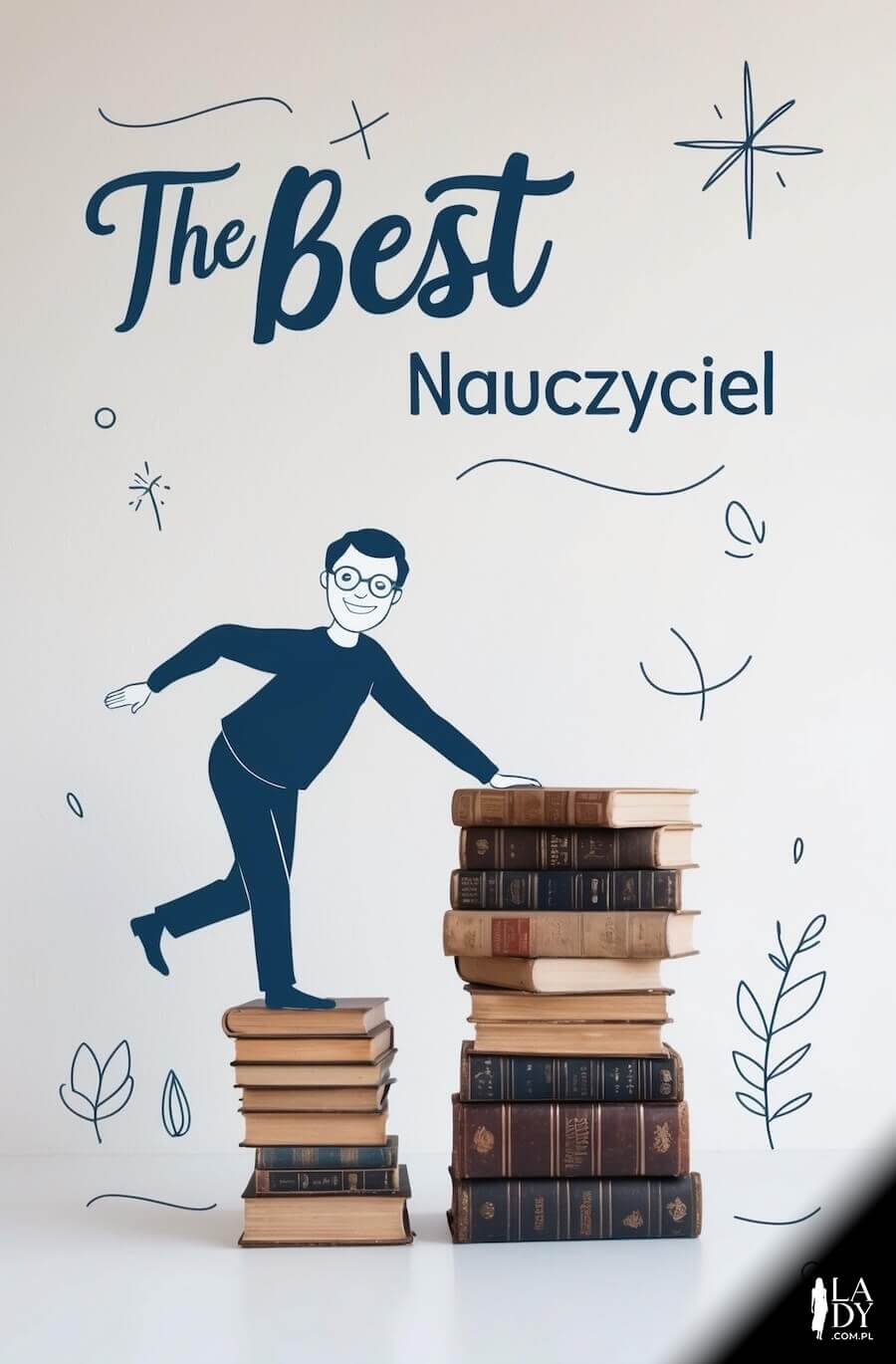 Minimalistyczna kartka dla nauczyciela