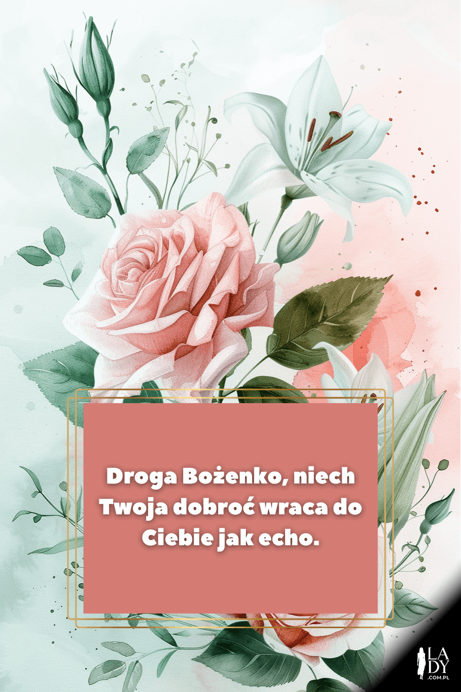 Subtelne kwiaty na kartkę imieninową dla Bożeny