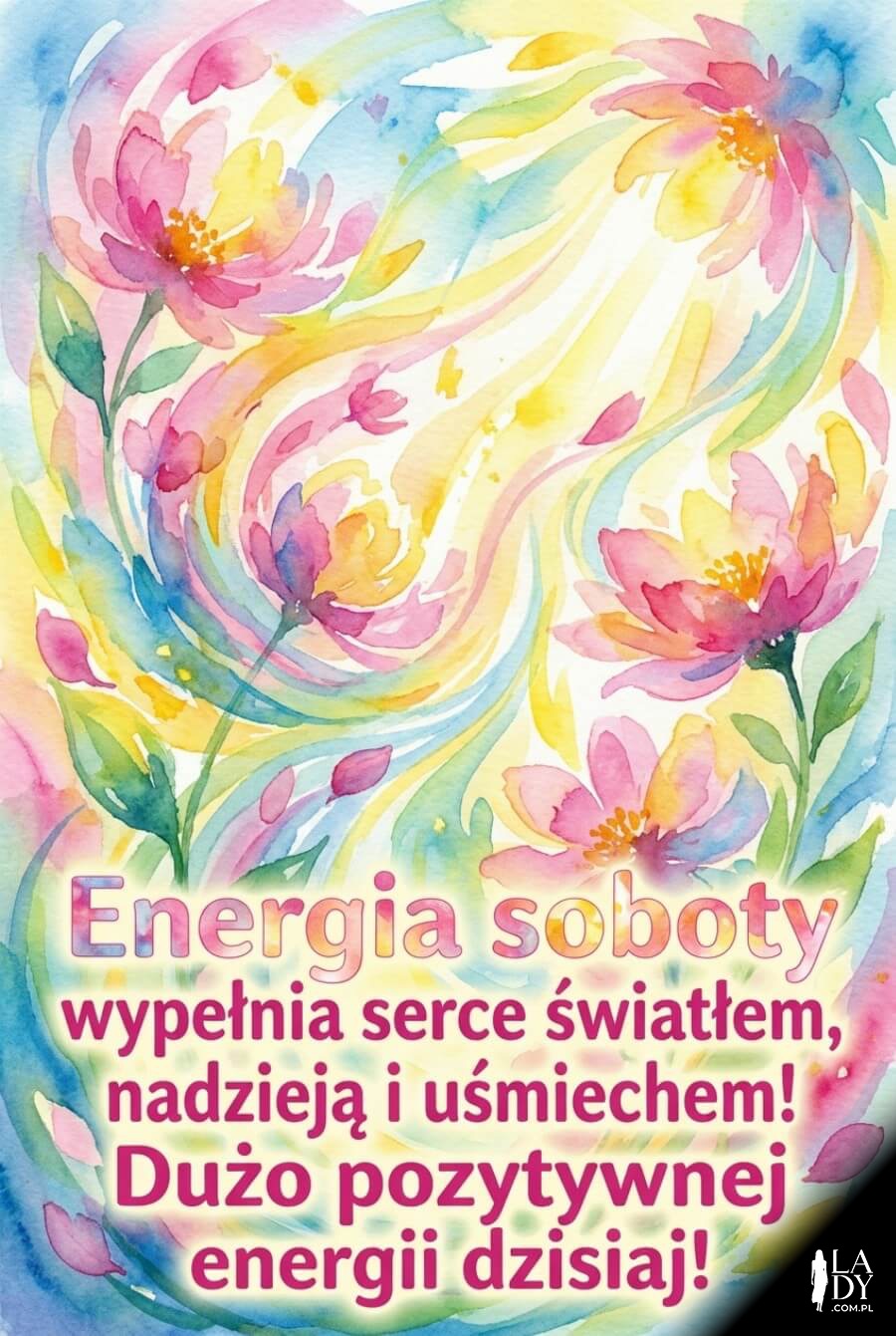 Abstrakcyjna kwiatowa kartka z pozytywną energią
