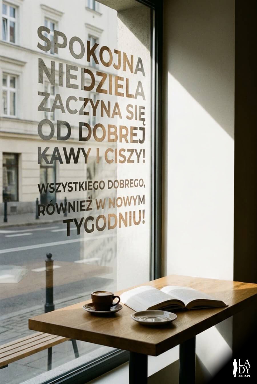 Minimalistyczna kawiarnia z espresso i jasnym, spokojnym wnętrzem