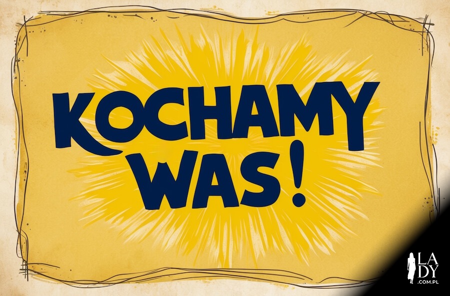 Wymowne słowa przyjaciół życzących jak najlepiej i pozdrawiając: Kochamy Was