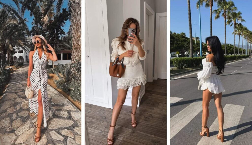 3 eleganckie stylizacje letnie z sandałami na słupsku