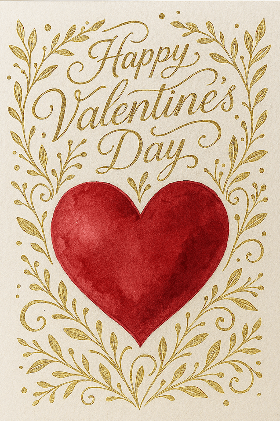 Laurka miłosna gotowa do wydruku, kwieciste wzory i czerwone serce