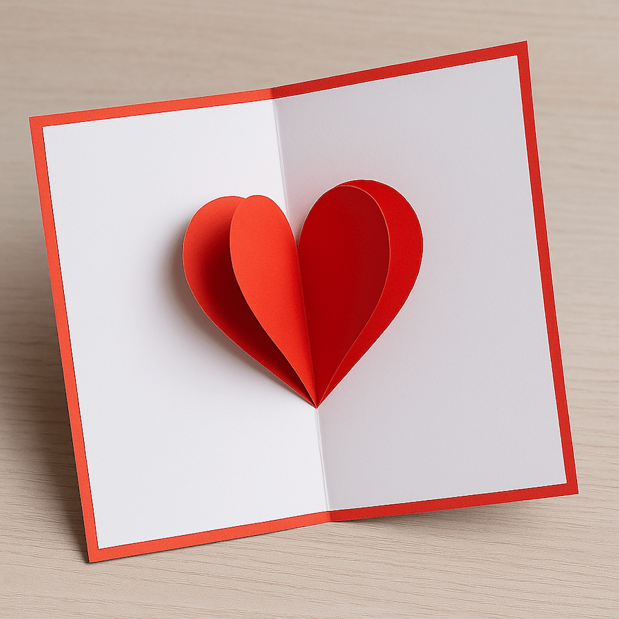 Składane serce 3D laurka dla mamy