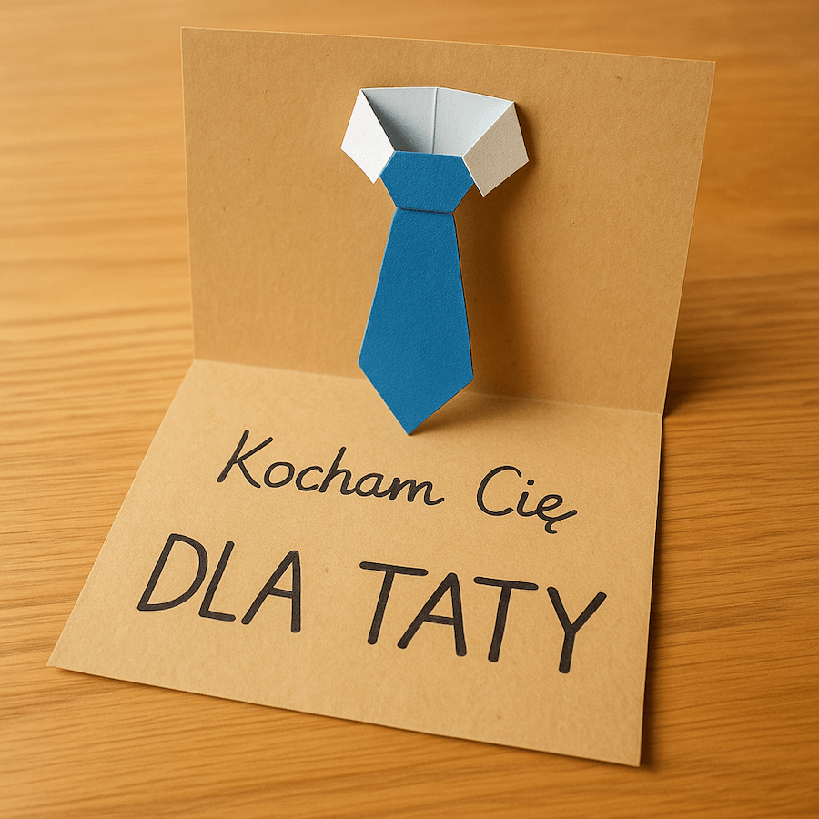 Oryginalna kartka laurka 3D dla taty