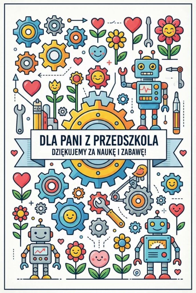 Gotowa kolorowa laurki dla Pani z przedszkola