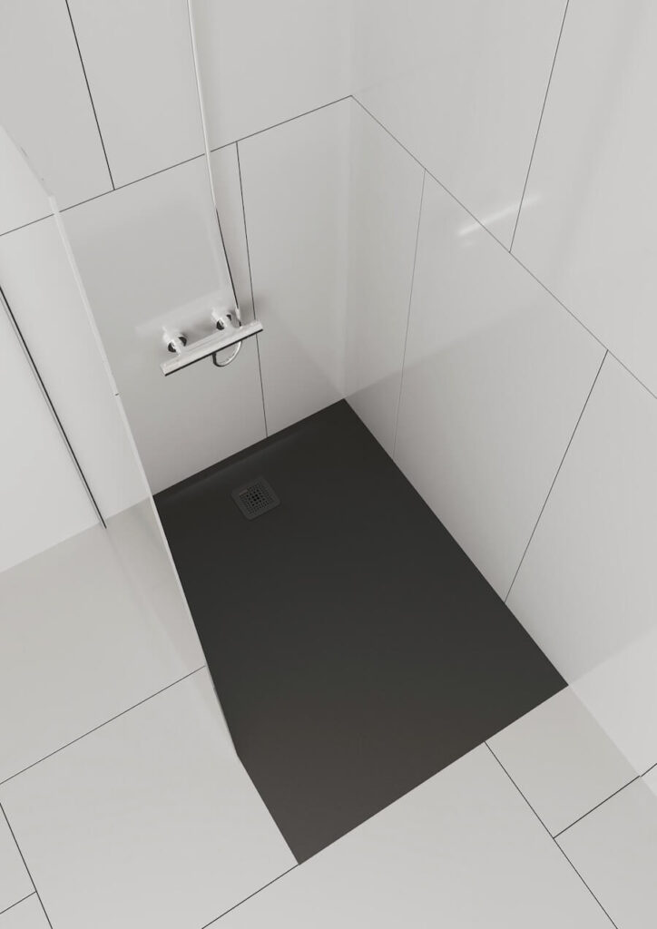 Grafitowy brodzik prysznicowy