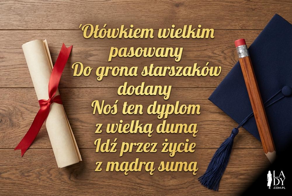 Dyplom i biret z wierszykiem aktu mianowania