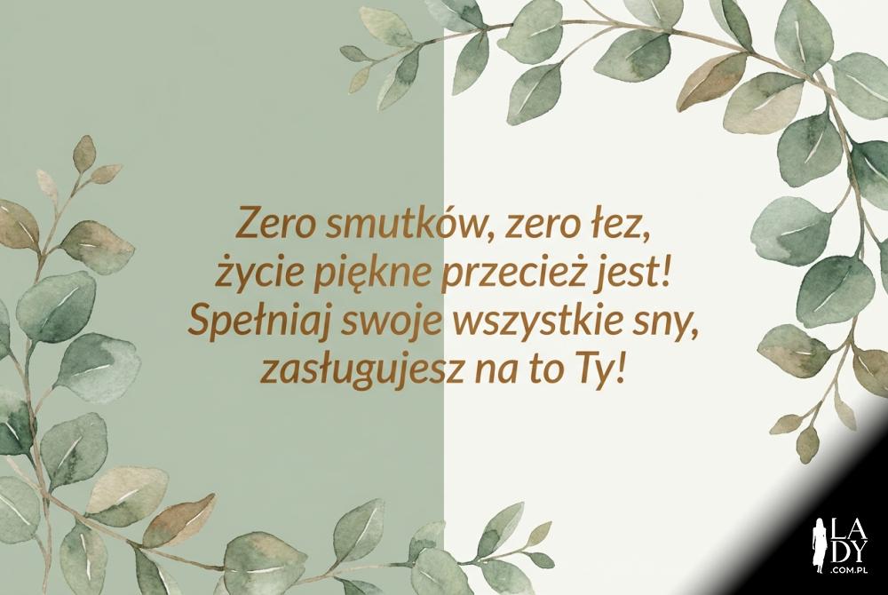 Krótkie życzenia urodzinowe na zielonym tle Krótkie życzenia urodzinowe na zielonym tle