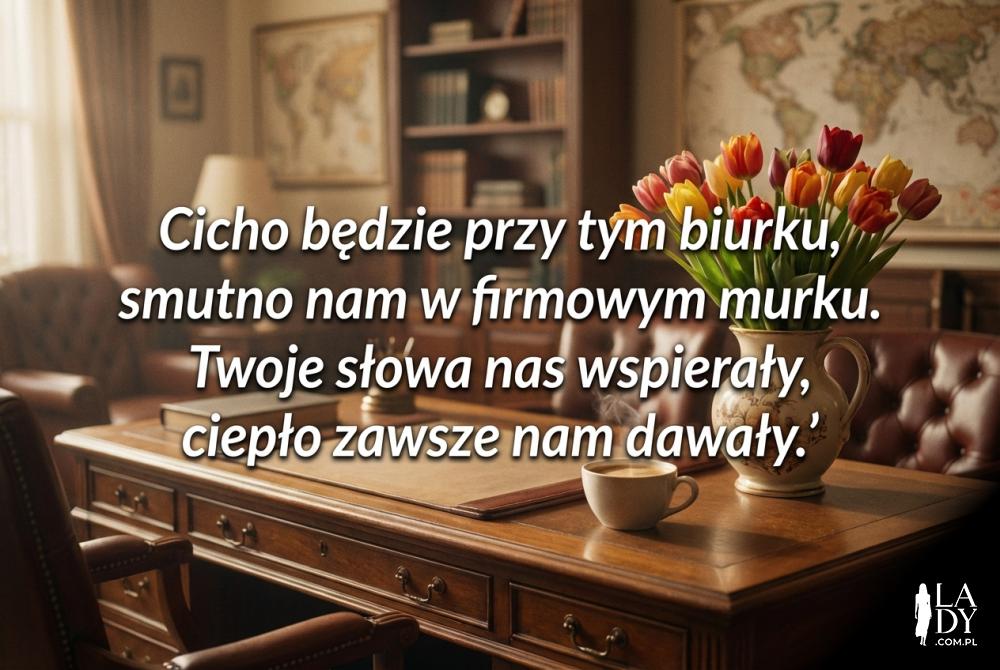 Wzruszający wiersz pożegnalny biurko