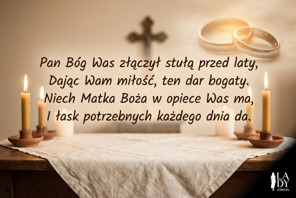Religijne życzenia rocznicowe przy blasku świec