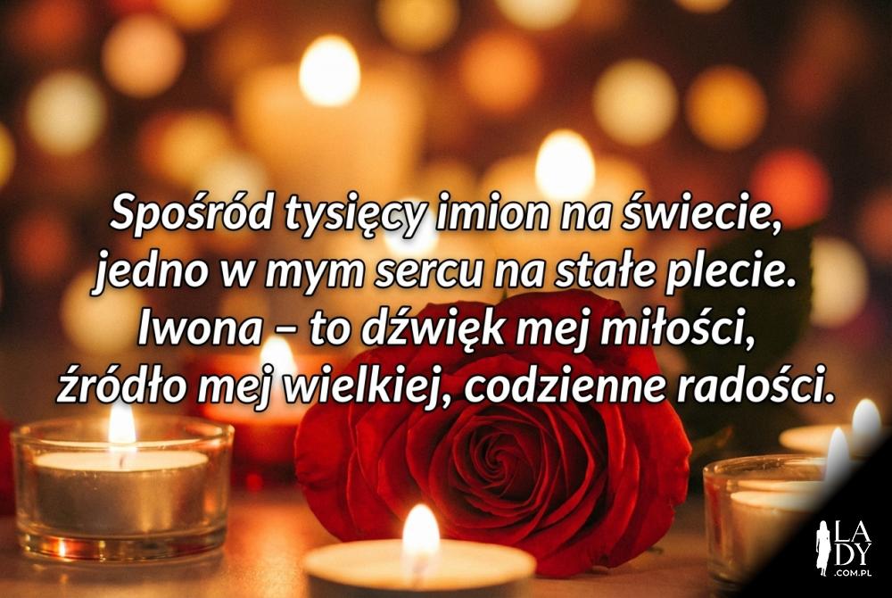 Romantyczne wyznanie miłosne dla Iwony przy świecach