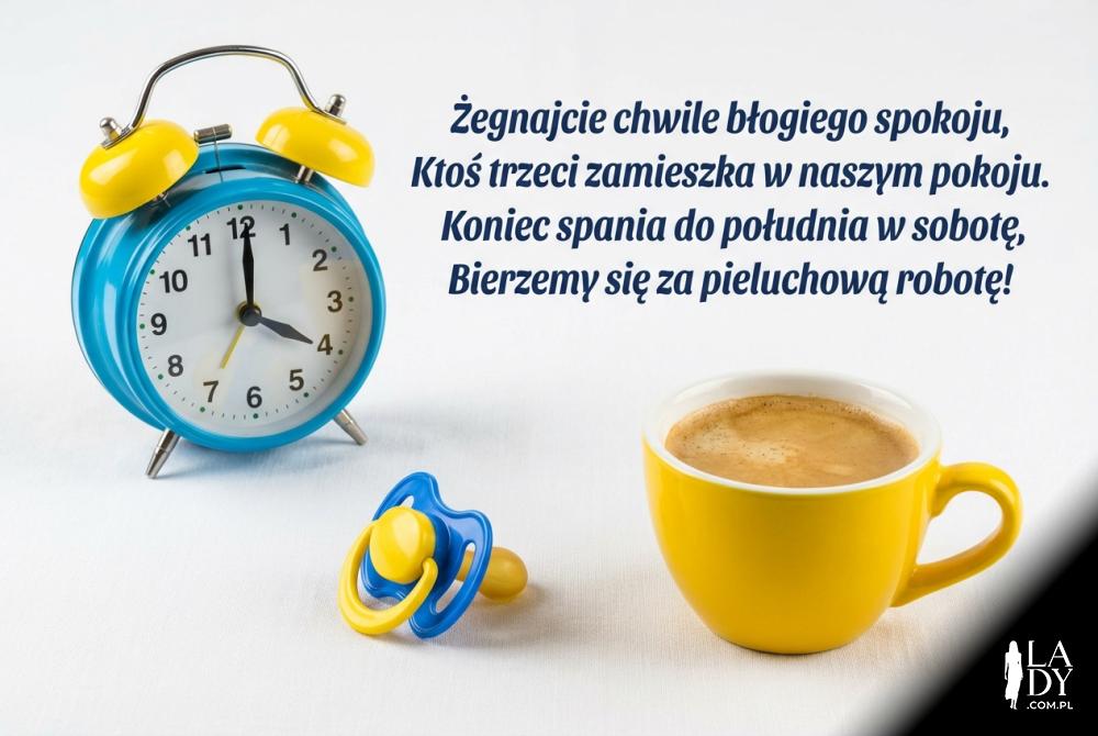 Zabawny wierszyk ciążowy budzik i smoczek