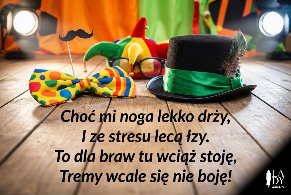 Zabawne rekwizyty teatralne i wierszyk dla przedszkolaka