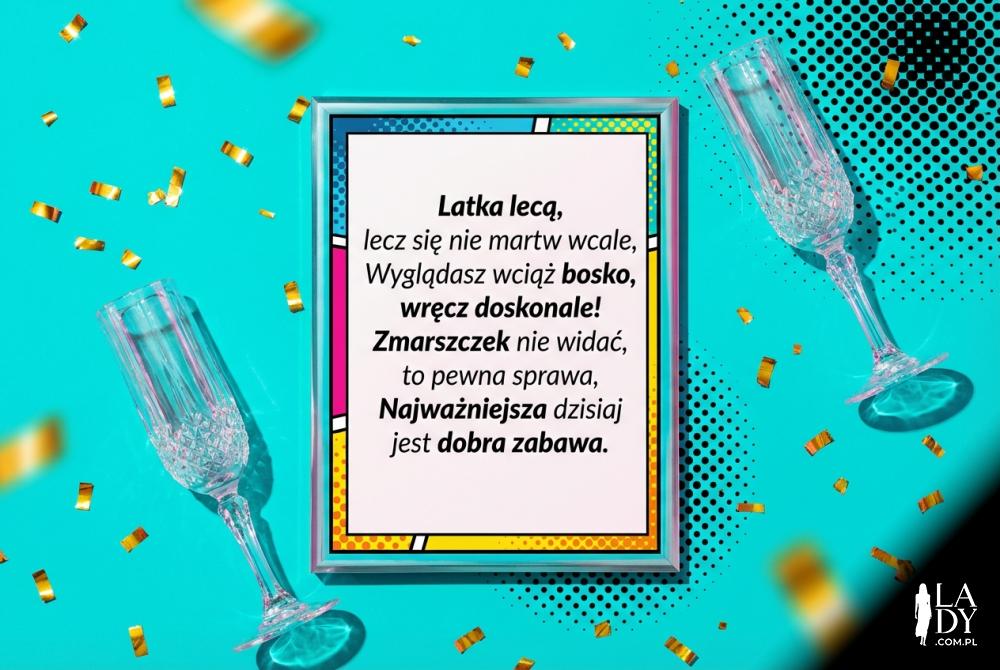 Zabawny wierszyk urodzinowy na tle imprezowym Zabawny wierszyk urodzinowy na tle imprezowym
