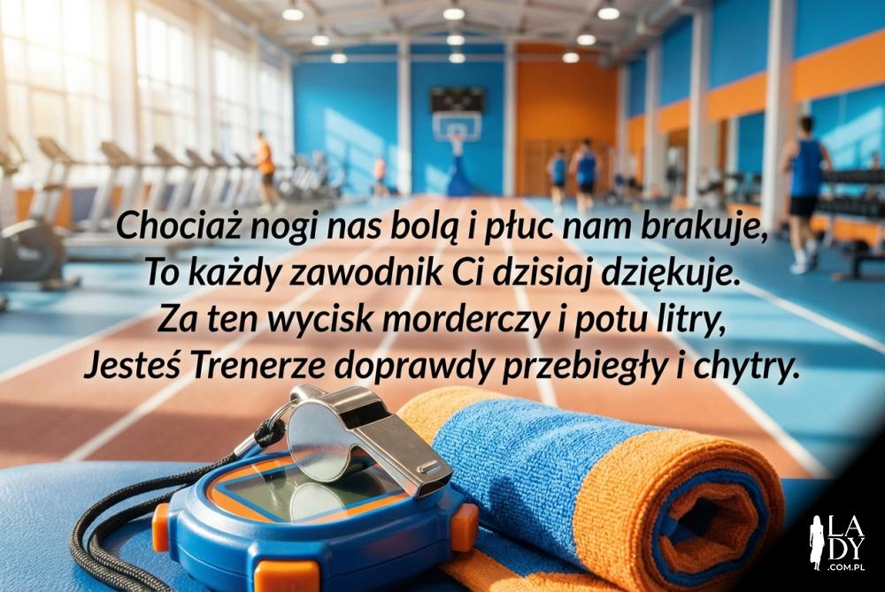 Gwizdek sportowy i zabawny wierszyk dla trenera