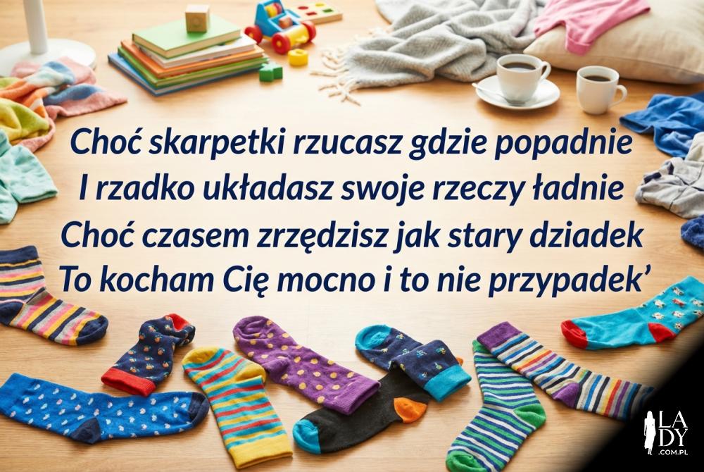 zabawny wierszyk dla męża o skarpetkach