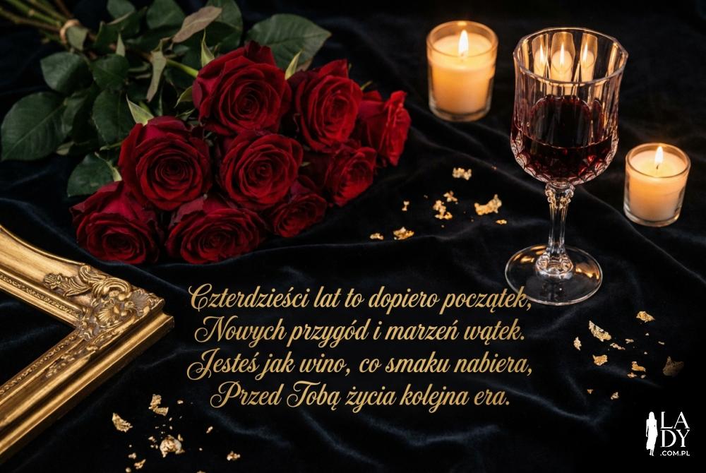 Eleganckie życzenia na 40 urodziny mamy