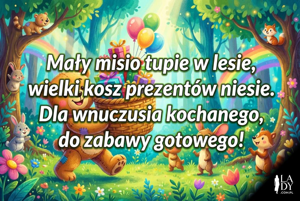 Wierszyk na roczek z misiem dla wnuka