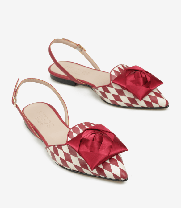 Baleriny Hego’s Milano 2074 Rombo Bordeaux